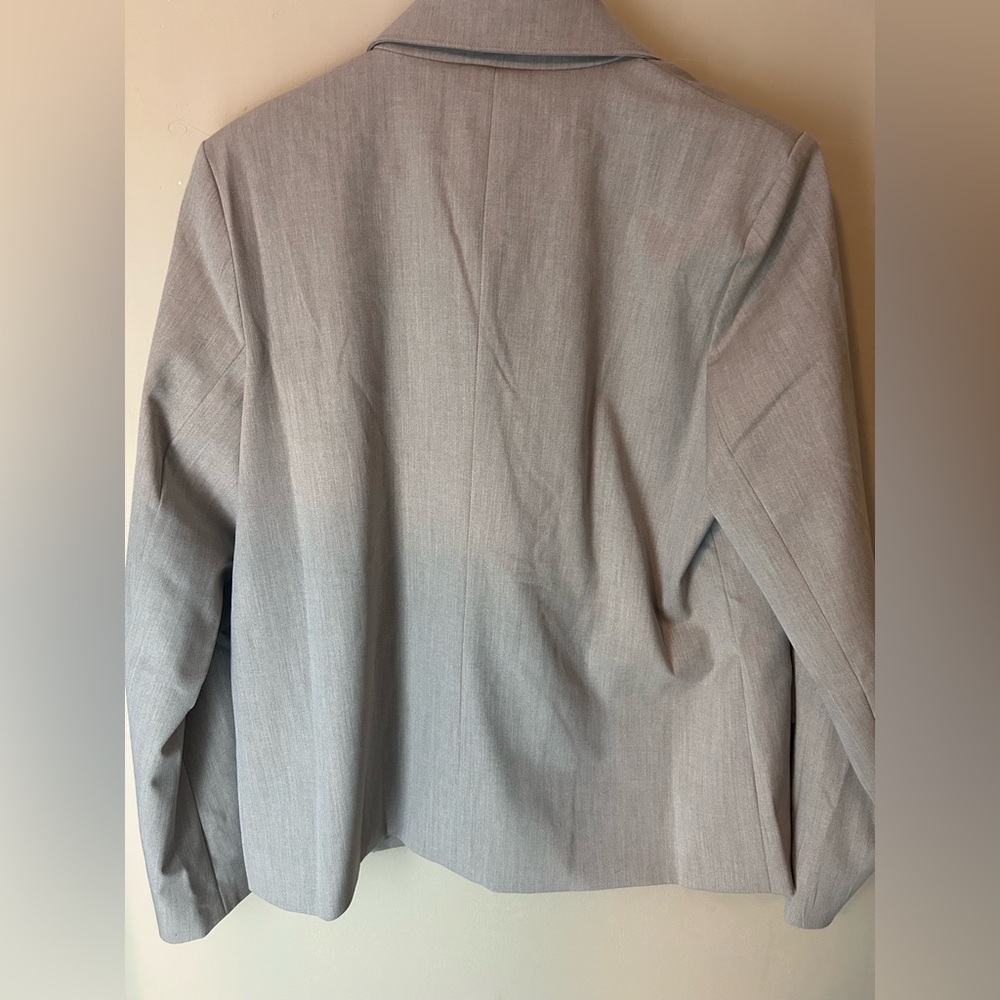 NWT The Drop Liza Relaxed Double Breasted Blazer, Heather Cream, Size M Office - Picture 9 of 10
